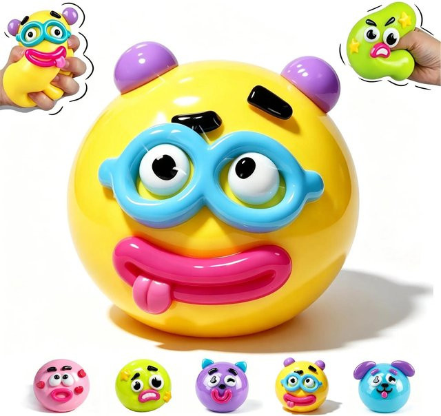Prelext Smushers Squishy, Curiosities Hunde-Gesichtswechsel Squishy, Knetspielzeug - Bild 1