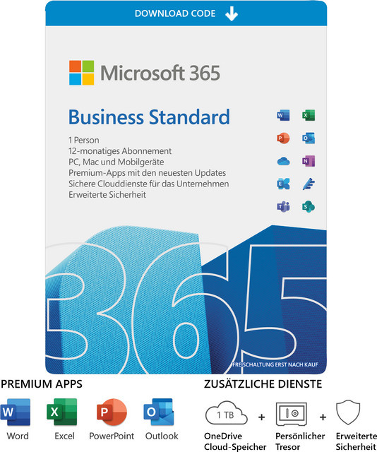 Microsoft 365 Business Standard 12 Monate Office Suite Subscription als Download-Code - Bild 1