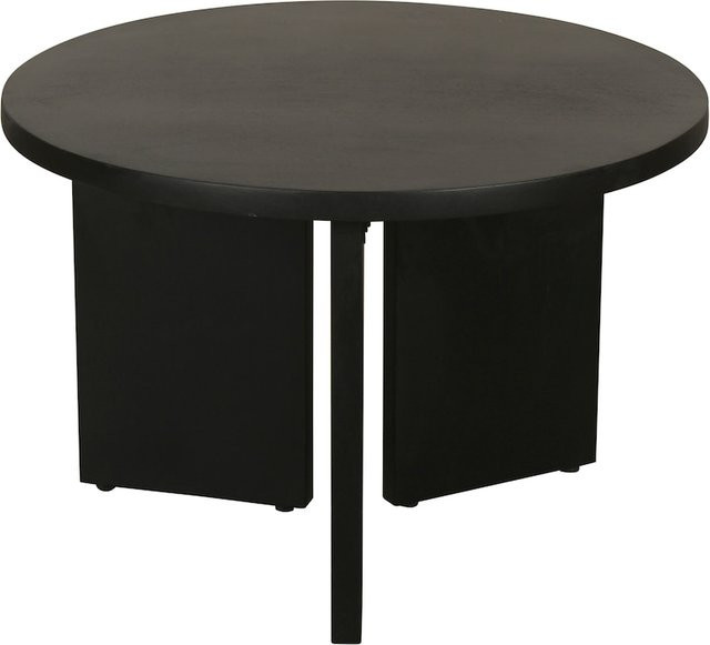 byLIVING Couchtisch ROUND aus Akazienholz, schwarz lackiert, Durchmesser: 60 cm, Höhe: 41 cm - Bild 1