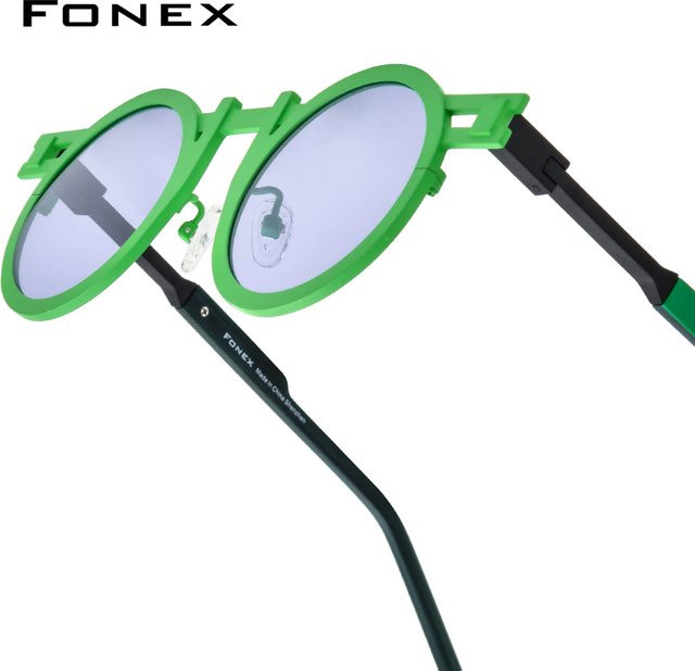 FONEX Sonnenbrille, Titan, rund, Vollrand, Unisex, polarisiert - Bild 1
