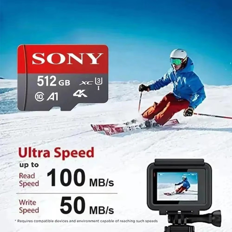 Sony microSDXC UHS-I Speicherkarte Klasse V30 mit 1 TB in Schwarz - Bild 1