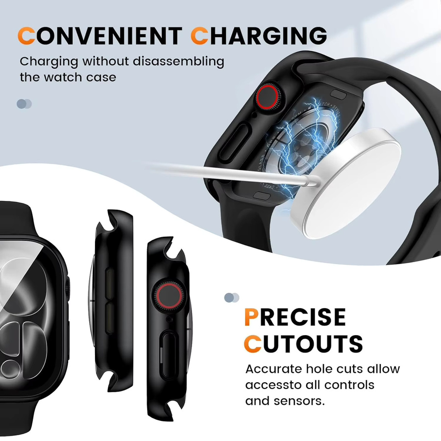 RWBANDS Displayschutz für Apple Watch, Schwarz, Unisex - Bild 2