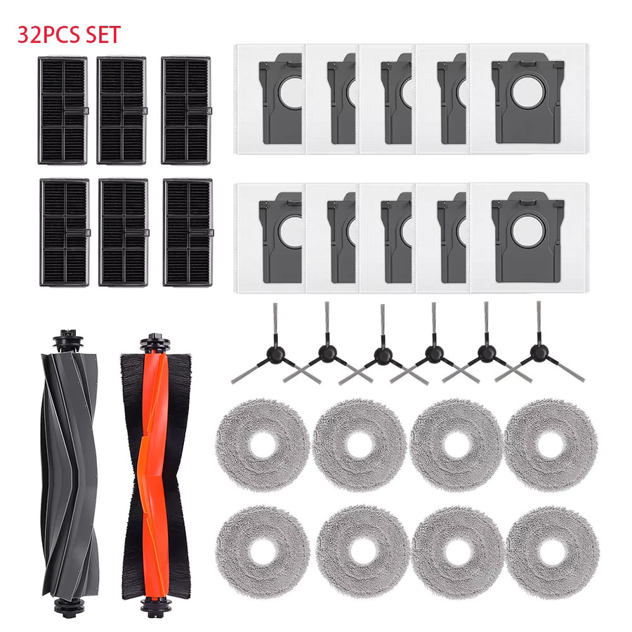Dreame Zubehör-Set für Roboter-Staubsauger mit Hauptbürste, Seitenbürste, Mopptuch, HEPA-Filter und Staubbeuteln passend für X40 Ultra, X40 Pro und S30 Pro Ultra - Bild 4