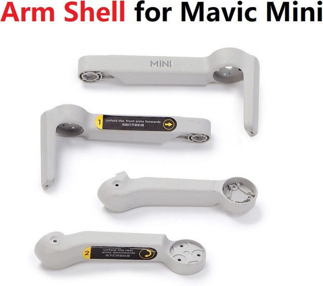 DJI Ersatz Arm Shell Links Vorne für Mavic Mini 1 und Mini 2, Arm Abdeckung in Grau, ohne Motor - Bild 1