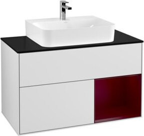 V&B Waschtischunterschrank Finion 100 Wandbeleuchtung in Weiß lackiert B: 100 cm, T: 50,1 cm, H: 50,1 cm - Bild 1