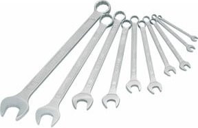 Hazet Ring-Maulschlüssel-Satz 600NA/10 mit 10 Werkzeugen in Silber, Außen-Doppel-Sechskant Profil 1/4 - Bild 1