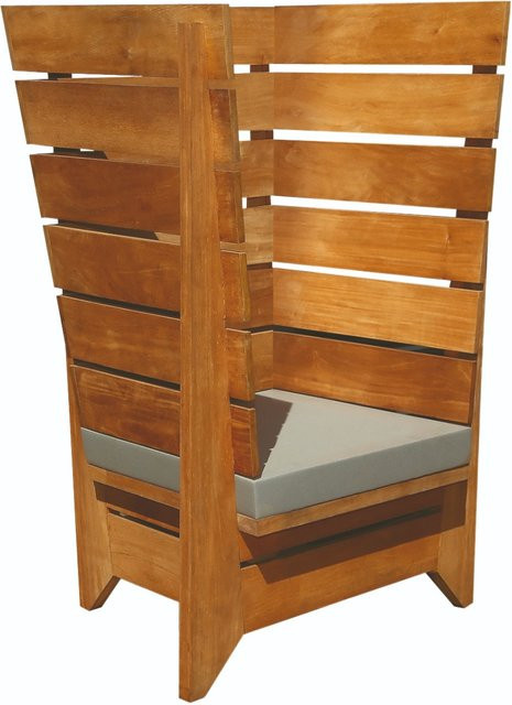 Gartenstuhl aus geöltem Teak-Hartholz in Braun - Bild 1