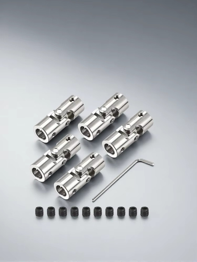 Meep Lenkwelle, U-Gelenkkupplung, Motoranschlusskupplung, 5-teiliges Set, Metall, Grau - Bild 3