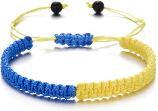Armband Daisy, Sonnenblume, handgewebtes Seil, Zinklegierung, beige, Unisex - Bild 1