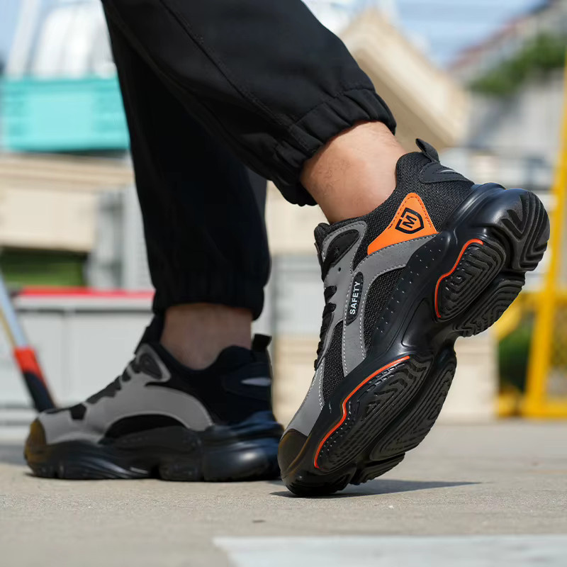 Kankeirr Sicherheitsschuhe für Männer: Leichte Arbeitsstiefel mit Stahlkappe und Anti-Punktion-Schutz, atmungsaktiv und sportlich im Design - Bild 5