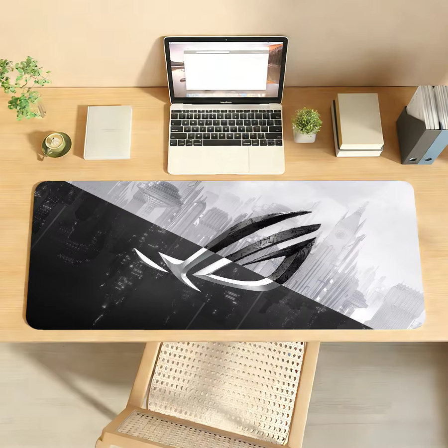 Asus Gaming-Schreibtischunterlage und Mauspad in Schwarz mit rutschfestem Gummikantenrand - Bild 3