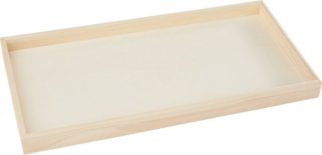 VBS Tablett-Schale Deco-Style in Braun im Shabby-Look aus Holz und MDF - Bild 1