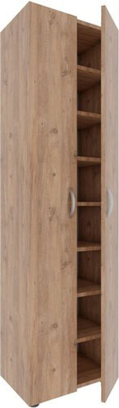 VCM Schuhschrank Ulas aus Holz in Beige mit 8 Fächern und 2 Drehtüren, H x B x T: 173 x 49 x 30 cm - Bild 2