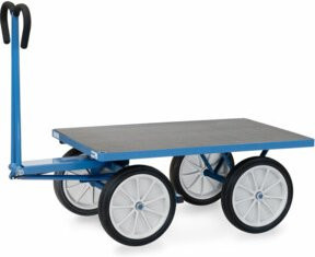 Fetra Handpritschenwagen 6404V in Blau mit Vollgummi-Reifen und 1000kg Tragkraft - Bild 1