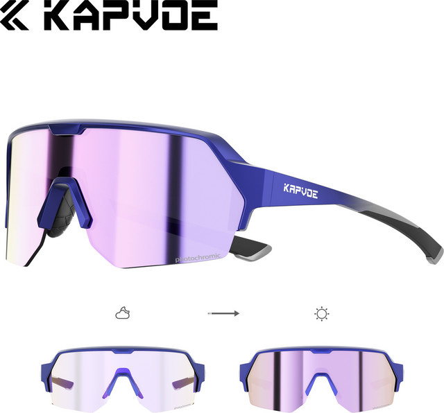 Kapvoe Sonnenbrille, Herren, Vollrand, Kunststoff, Photochrome - Bild 1
