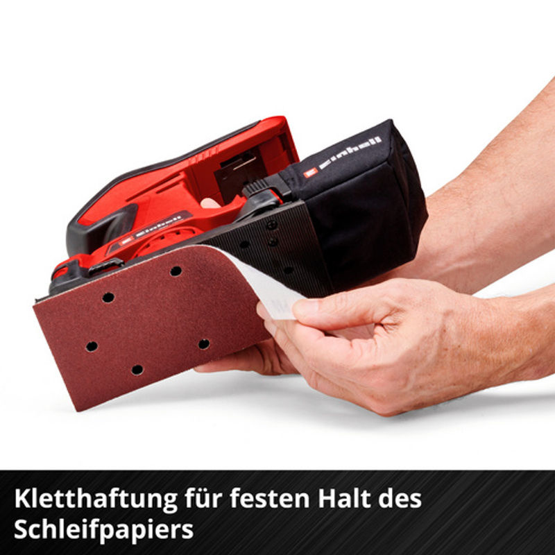 Einhell Power X-Change Akku-Schwingschleifer TC-OS 18/187 Li Solo, 18V, rot/schwarz - Bild 6