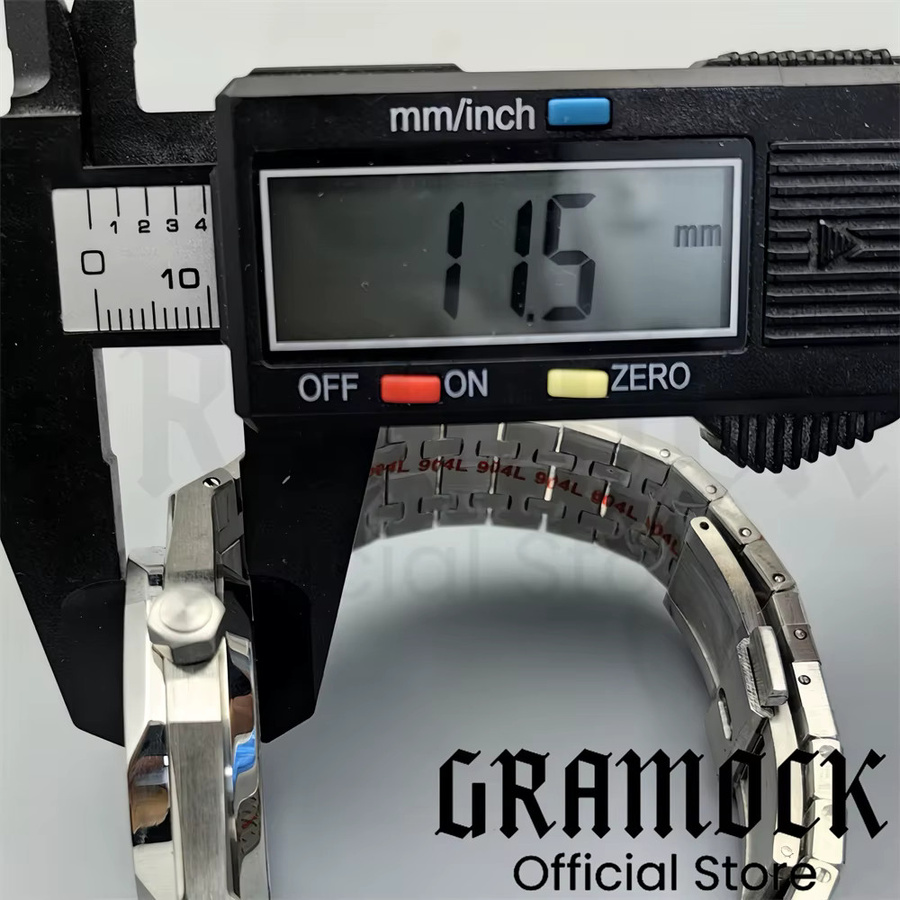 Gramock Armbanduhr Automatik, Edelstahl, 41 mm, Herren, Blau, Saphirglas - Bild 3