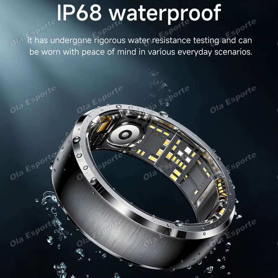 Ola Esporte Smarter Ring in Silber mit Vibrationsalarm, Handgestensteuerung, Videofunktion und Gesundheitsüberwachung inklusive Herzfrequenzmessung und Wasserfestigkeit für Damen und Herren - Bild 4