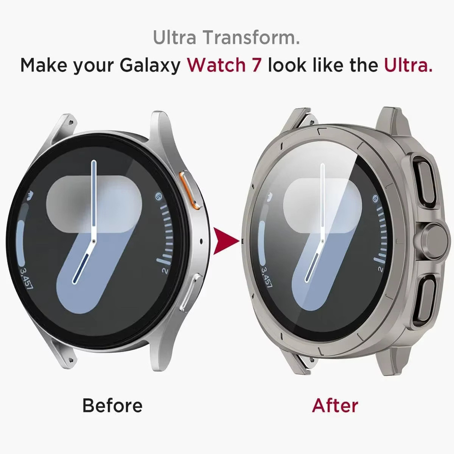 CHIICSMART Uhrenarmband Silikon, 2-in-1-Gehäuse+Armband, Samsung Galaxy Watch 7 40mm 44mm, Ultra 47mm, Unisex - Bild 3