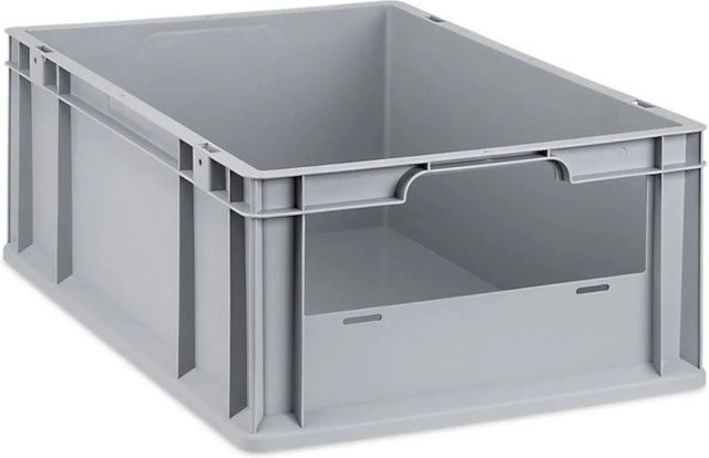PROREGAL Eurobox NextGen Insight Eurobehälter Transportbox mit offener Front in Grau, H x B x T: 22 x 40 x 60 cm - Bild 1