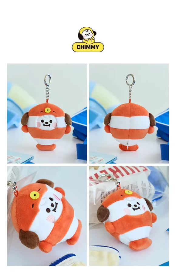 LINE FRIENDS BT21 Ocean Friends Schlüsselanhänger-Puppe, Plüsch / Textil, Meerestiere, Bunt / Mehrfarbig - Bild 2