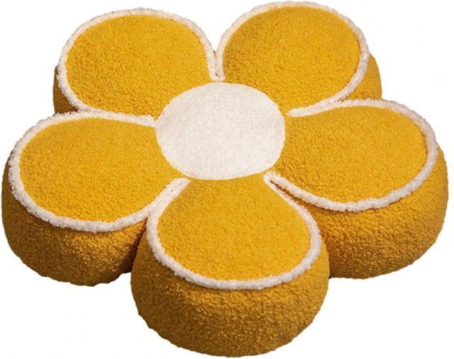 Yiran Furniture Blütenblatt Puff Sitzkissen aus Samtstoff in Multicolour, Durchmesser: 40 cm - Bild 1