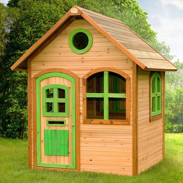 Axi Julia Spielhaus Braun-Grün aus Zedernholz - Bild 1