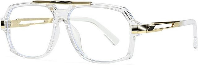 Dote Lesebrille, Quadratisch, Metall, Blau, Unisex, Vollrand - Bild 1
