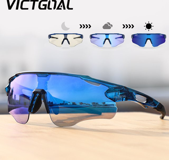 VICTGOAL Sportsonnenbrille Photochrome, Vollrand, Kunststoff, Unisex - Bild 1