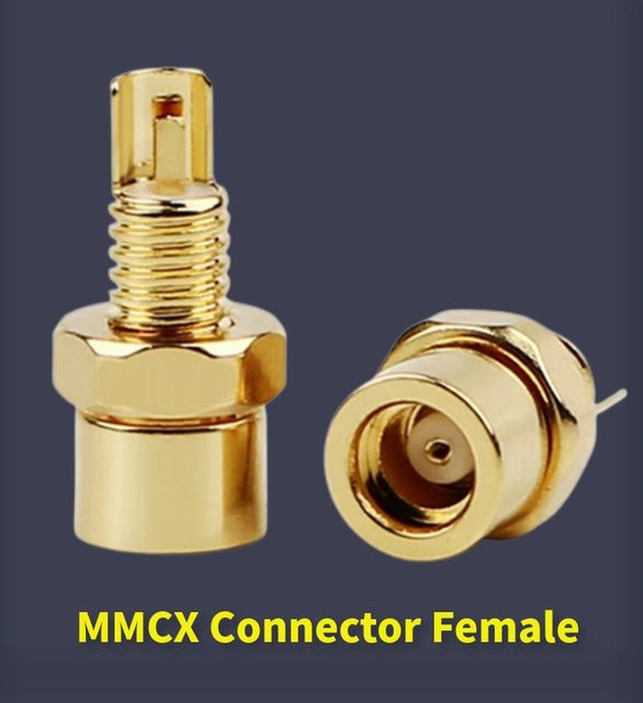 HEDANP 10er Set MMCX Stecker Weiblich PCB Mount Kopfhörer Stecker aus Beryllium Kupfer in Gold, Typ IE800 Lange und Kurze Ausführung - Bild 1