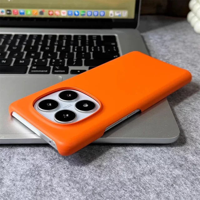 Minimalismus-Malsystem Frosted Enhance PC Slim Case für Redmi Note 15 Pro Plus und Redmi Note 14 Pro Plus 4G 5G stoßfeste Rückseite in Blau oder Orange - Bild 1