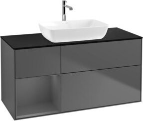 V&B Waschtischunterschrank Finion in Anthrazit, Breite: 120 cm, Tiefe: 50,1 cm, Höhe: 50,1 cm - Bild 1