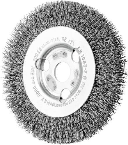 PFERD TOOLS Rundbürste RBU schmal ungezopft aus Stahl-Draht, Farbe Silber, Durchmesser: 100 mm, Bohrung: 14 mm, Drahtstärke: 0,30 mm - Bild 1