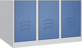 C+P Putzmittel-Spind Classic PLUS mit 2 Abteilen, anthrazitgrau und lichtgrau, H x B x T: 185 x 80 x 50 cm - Bild 1