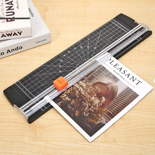 Shunmaii Papier Cutter und Foto Trimmer für A3/A4 mit Kunststoffbasis und Rotationsklinge in Schwarz - Bild 1