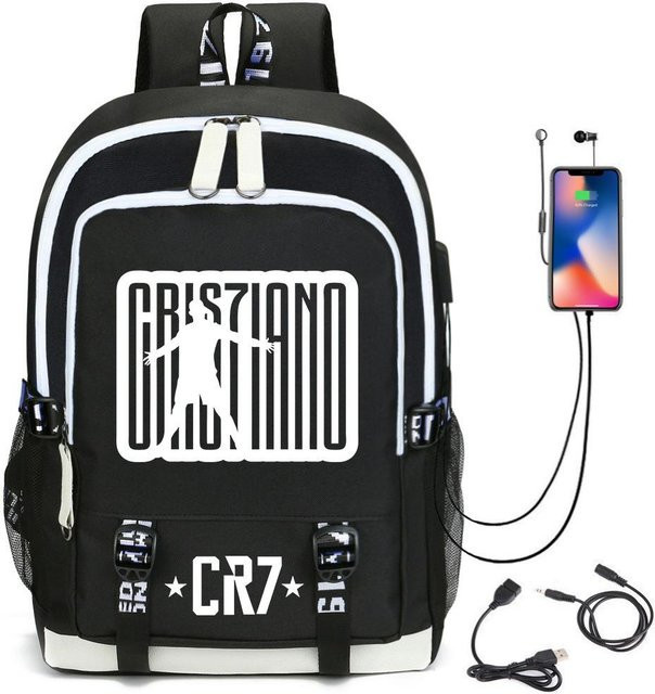3-teiliges Schulrucksack-Set für Schüler in Schwarz aus Oxford-Stoff mit Schultasche, Schultergurt und Federmäppchen, B/T/H: 44 x 30 x 15 cm - Bild 1