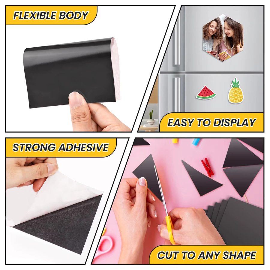 ESHANG Magnetische Klebefolien 4x6 Fotomatten, 10 Stück zuschneidbare flexible Magnetfolie für Bastelarbeiten und Dekorationen - Bild 3