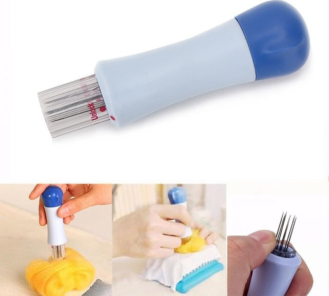 1/2-teiliges Filznadel-Set mit 7 Nadeln aus Kunststoff als DIY-Starter-Kit für Nadelfilzen und Handarbeiten - Bild 1