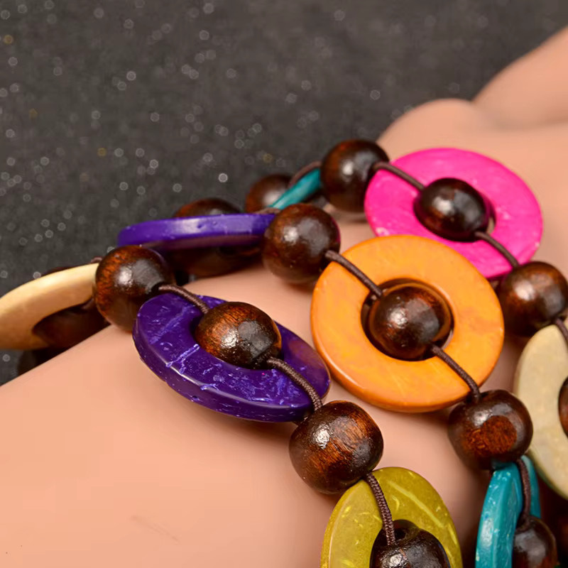 Uddein Armband, 3 Schicht Holz, Perlen, Damen - Bild 2