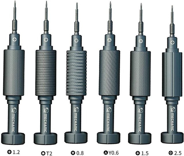 MECHANIC iShell 6 in 1 Magnetisches Präzisionsschraubendreher-Set in Schwarz für iPhone und Android Handy Reparaturen - Bild 1