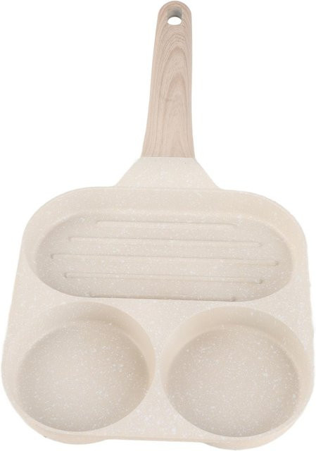 CosyHome 3 in 1 Frühstückspfanne aus Aluminiumlegierung mit Antihaftbeschichtung in Beige - Bild 1
