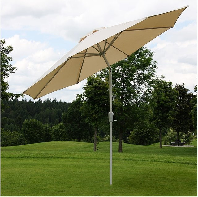 MCW Sonnenschirm Asti neigbar aus Polyester und Alu in Creme mit Ø 2,7 m - Bild 1