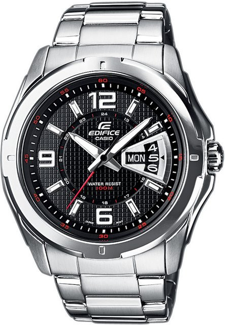 CASIO Armbanduhr Edifice, Quarz, Edelstahl, Schwarz, 45 mm, Herren - Bild 1