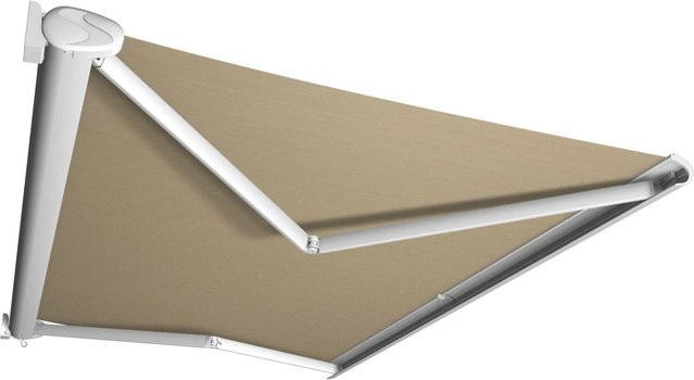 Kassettenmarkise Perform von Markisen Spettmann mit Handkurbel, Gestell Weiß und Tuch Beigebraun aus 100 % Polyacryl, B/T: 400 x 300 cm - Bild 1
