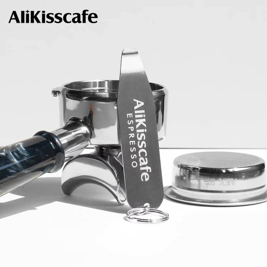 AliKisscafe Siebträger-Entfernungswerkzeug für Espressomaschinen, Kaffeefilterkorb-Entferner, Farbe: Silber, passend für 51 mm, 54 mm und 58 mm - Bild 2