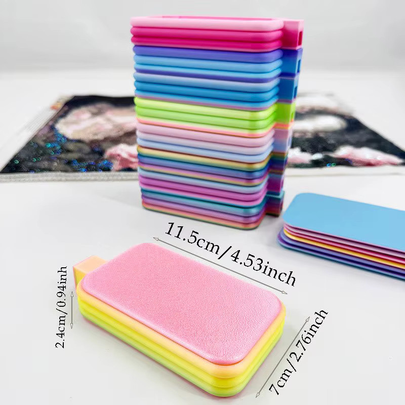Multifunktionale DIY Diamantmalerei Aufbewahrungsschalen und Organizer-Boxen aus Kunststoff, Mehrfarbig - Bild 5