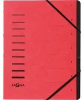 PAGNA Ordnungsmappe mit 7 Fächern für A4 in Schwarz und Rot - Bild 1