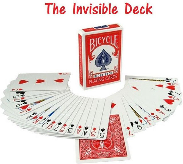 USPCC Bicycle Invisible Deck Zauberkarten Rot - Bild 1
