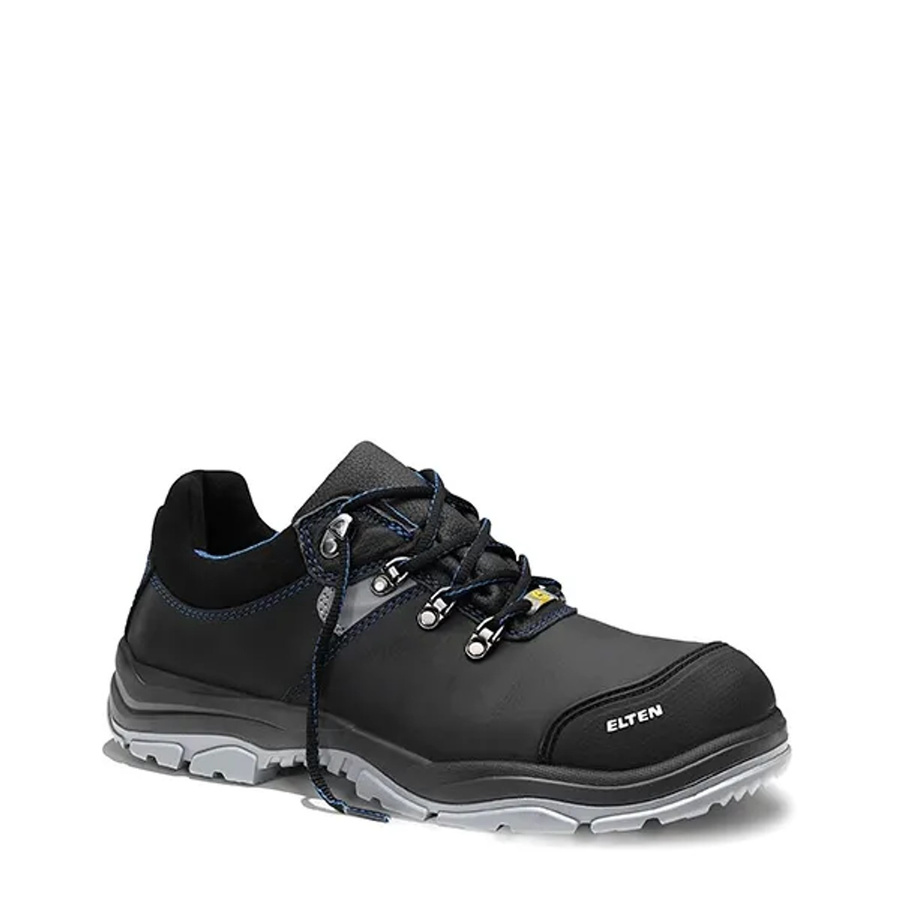 Elten Sicherheitshalbschuh Mason Pro Low ESD S3 aus Rindleder in Schwarz und Blau, Größe 41 - Bild 2