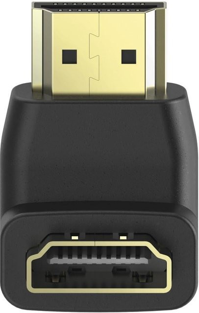 Hama High Speed HDMI Winkeladapter Stecker zu Kupplung in Schwarz mit 270 Grad Winkel - Bild 1